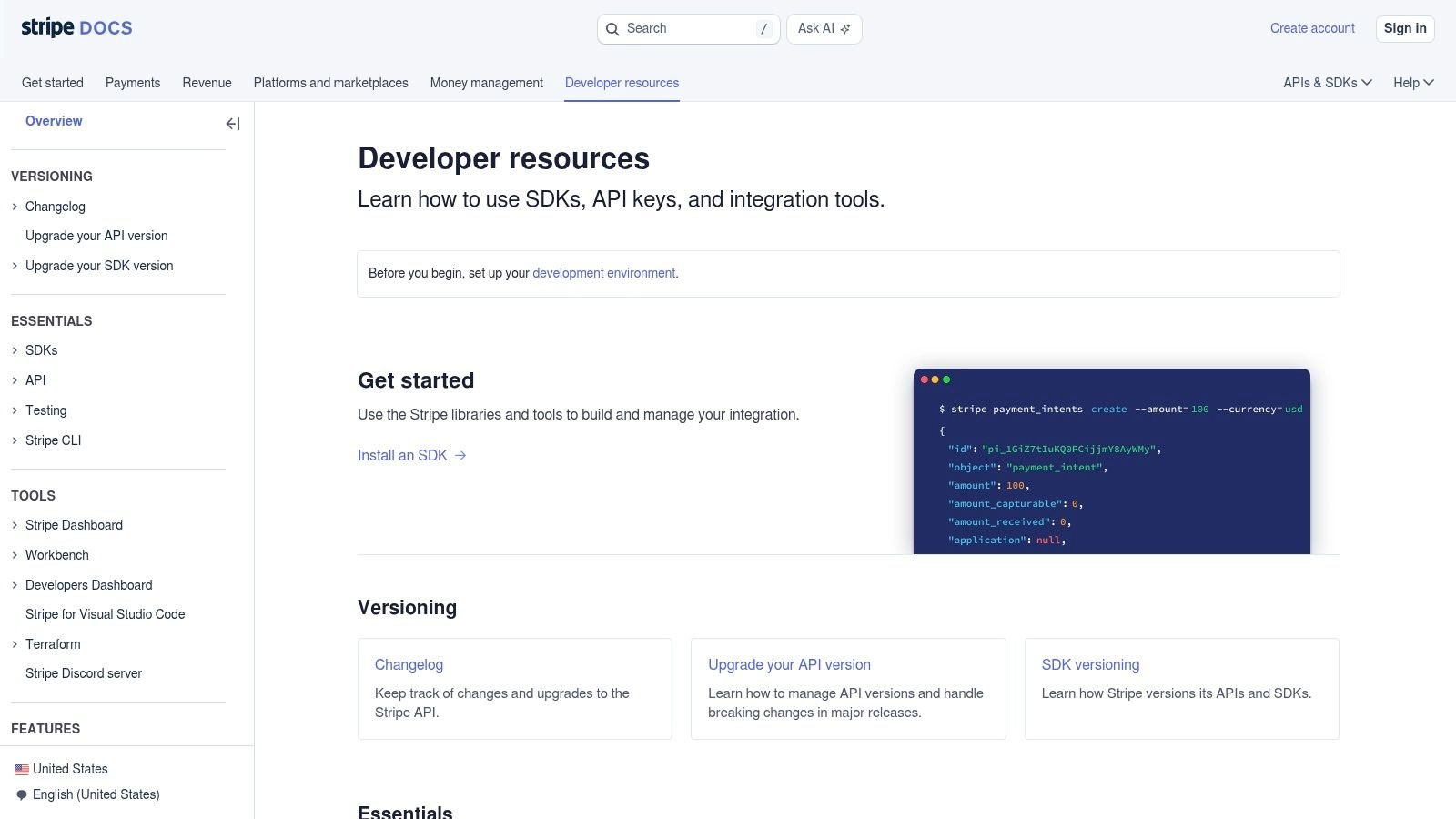 Stripe Developer Resources